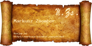 Markusz Zsombor névjegykártya